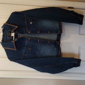 Ink crop jean jacket.